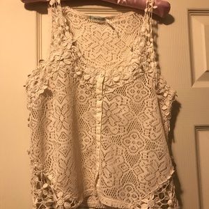 Urban Outfitters XS white lace tank